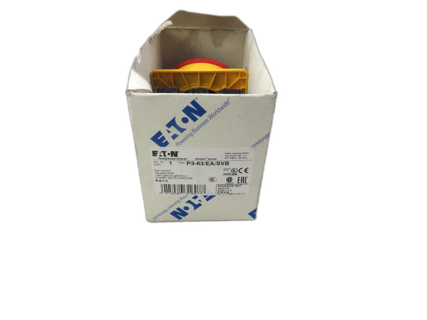 Eaton Moeller  P3-63/EA/SVB    New