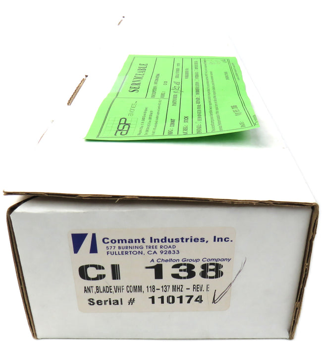 COMANT  CI 138  VHF Comm 118-137 MHZ ANTENNA      New
