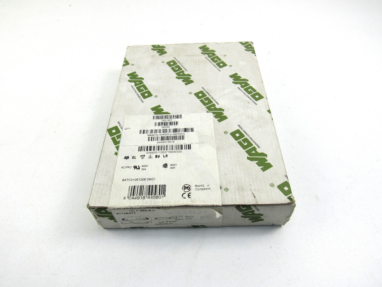 WAGO 282-901 561126377 AWG 24-10  Lot of 44 New