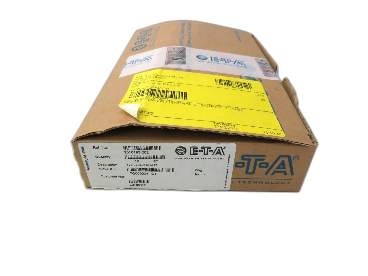 E-T-A ETA 17PLUS-QA0-LR 251093-002 Lot of 10 New