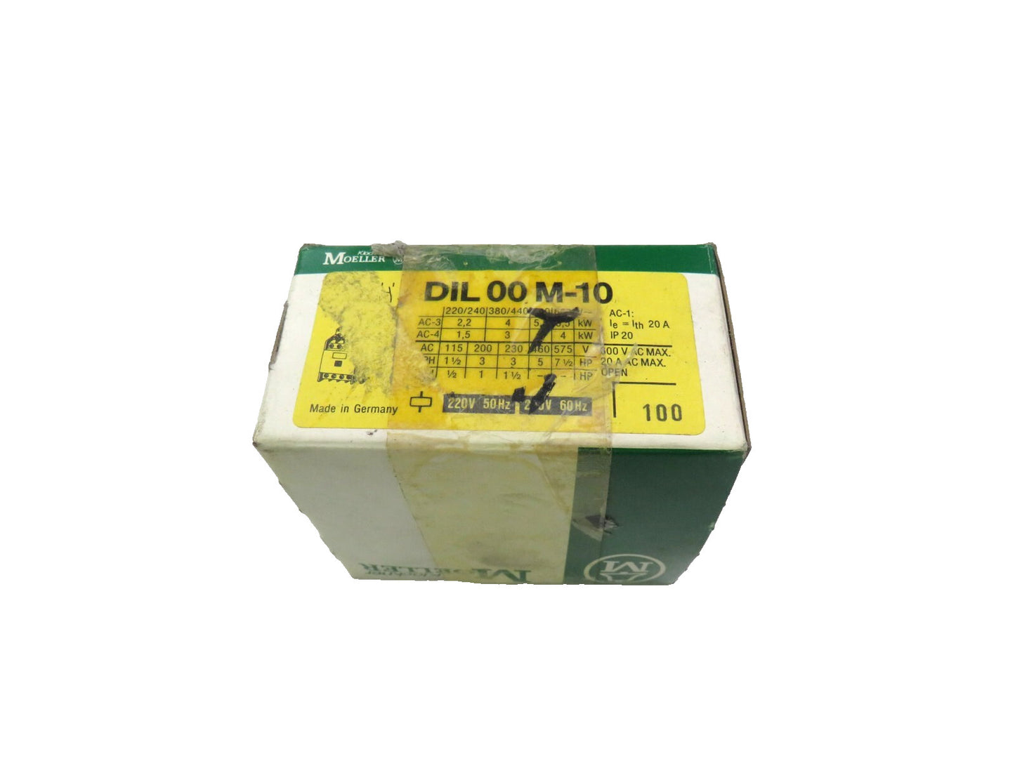 Eaton Moeller DIL00M-10 CONTACTOR RELAY   New