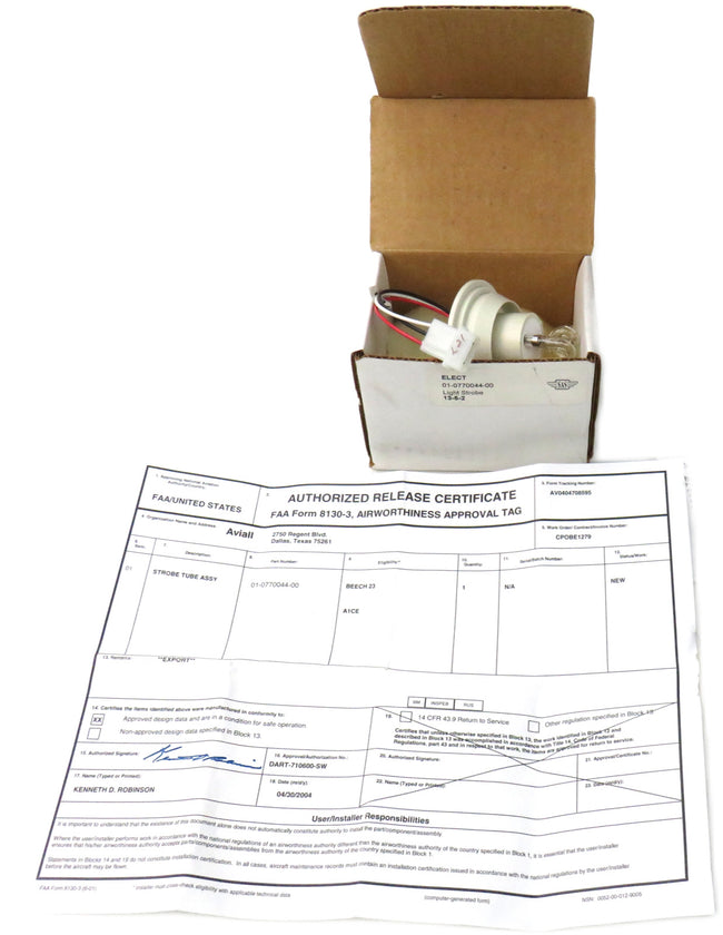 WHELEN  A469A 01-0770044-00 Strobe Tube Assembly    New