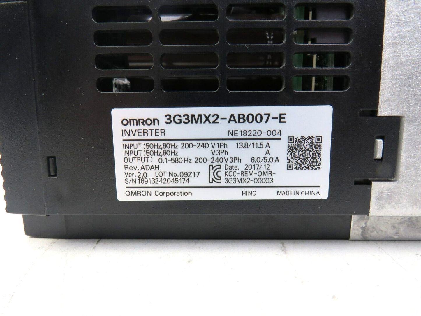 OMRON 3G3MX2-AB007-E INVERTER