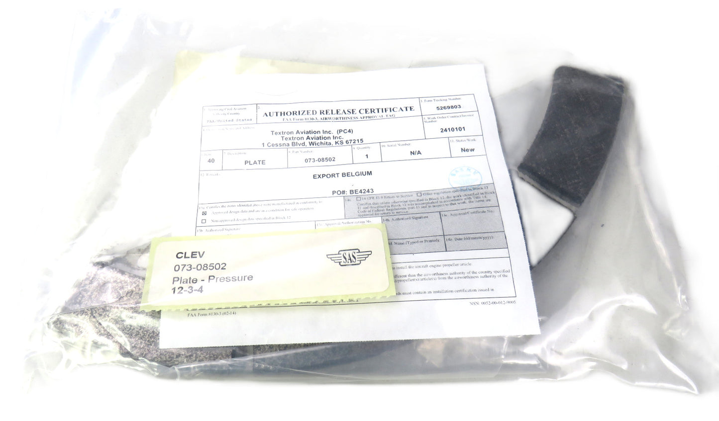 CLEVELAND  073-08502 CESSNA  PRESSURE PLATE ASSEMBLY    New