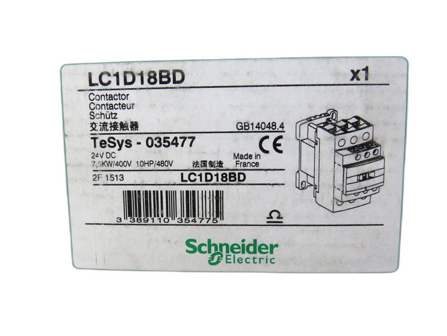 Schneider LC1D18BD CONTACTOR, TESYS DECA, 3 POLE    New