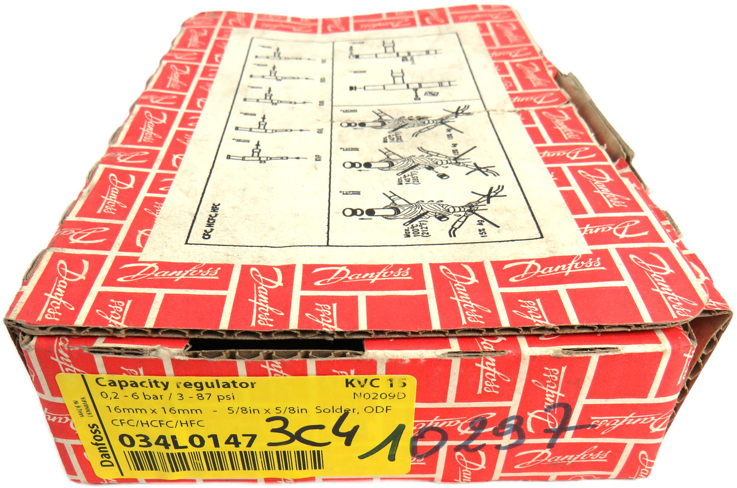 Danfoss 034L0147 Capacity regulator KVC 15, soldered 5/8""/16mm     New