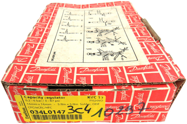 Danfoss 034L0147 Capacity regulator KVC 15, soldered 5/8""/16mm     New