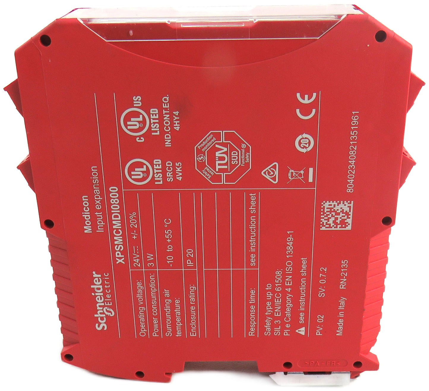 SCHNEIDER ELECTRIC XPSMCMDI0800 8 input expansion module with screw term    New