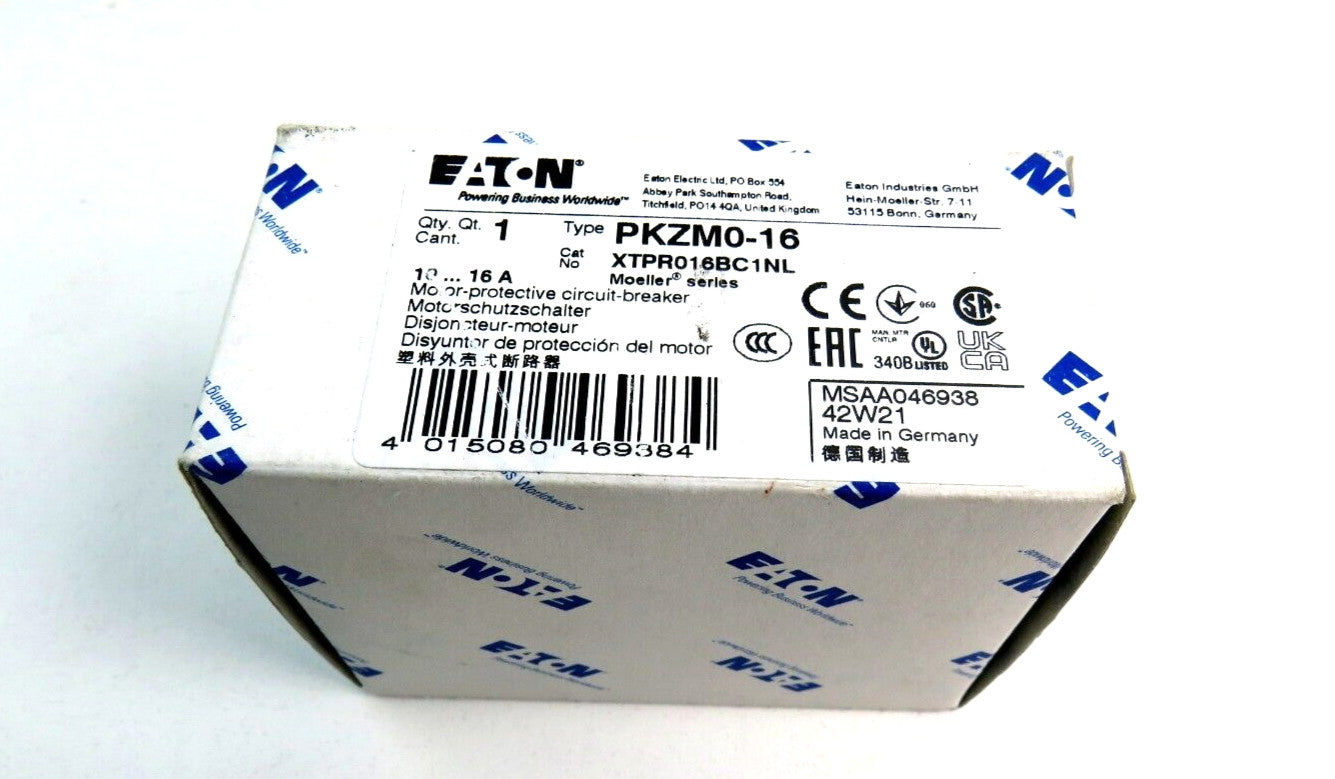 EATON  MOELLER PKZM0-16 CIRCUIT BREAKER    New