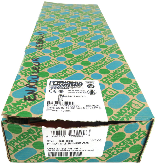 PHOENIX CONTACT  3244481 PTIO-IN 2,5/4-PE OG   Lot of 33 New