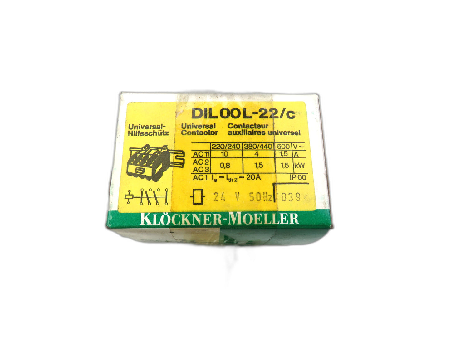 Eaton Moeller DIL00L-22/c CONTACTOR RELAY   New