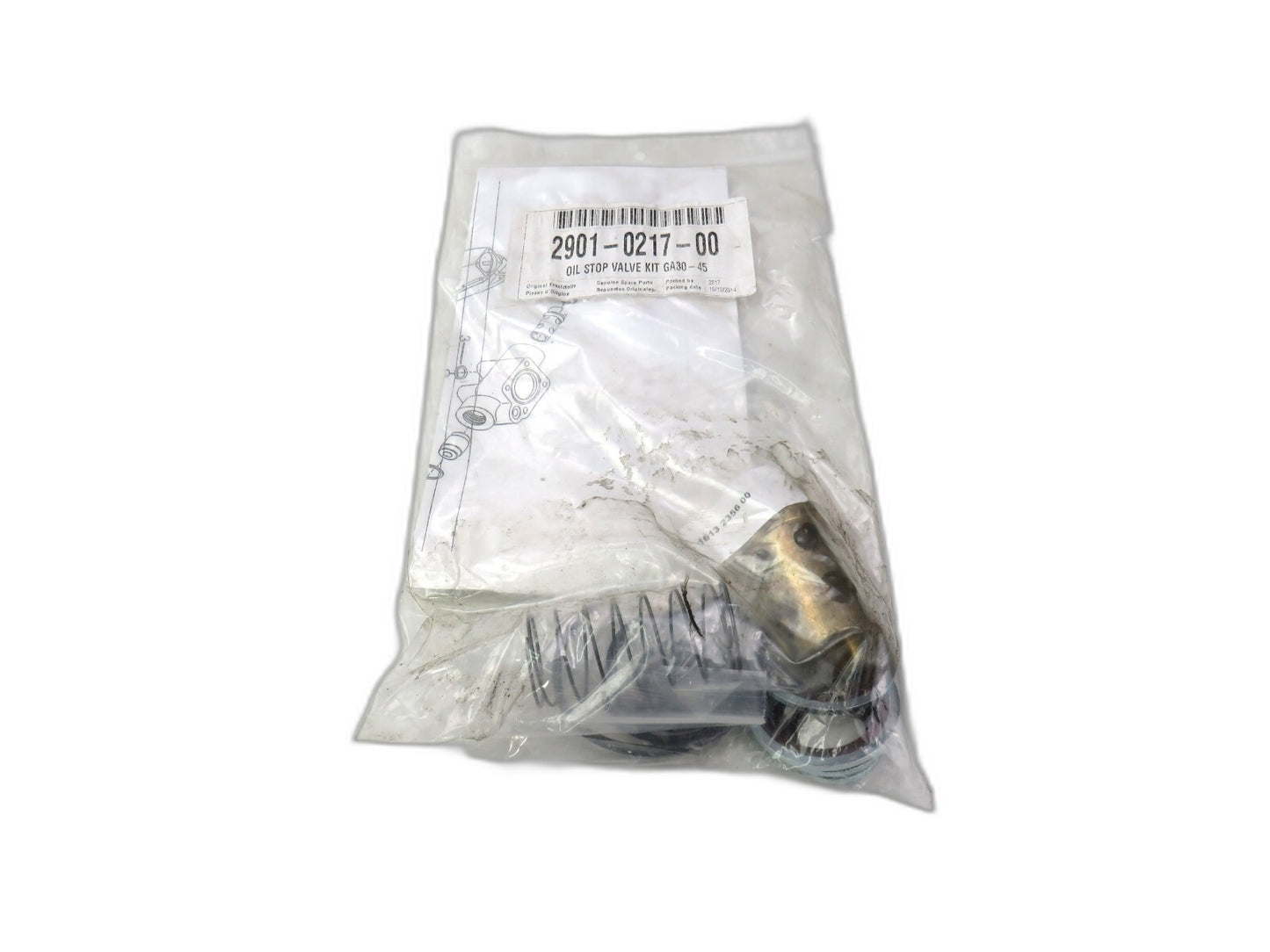 ATLAS COPCO  2901-0217-00 ORIGINAL OIL STOP VALVE KIT GA30-45    New