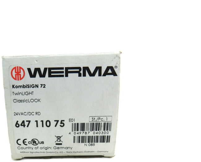 WERMA 647 110 75 64711075 TwinLIGHT Classic 24 VAC/DC    New