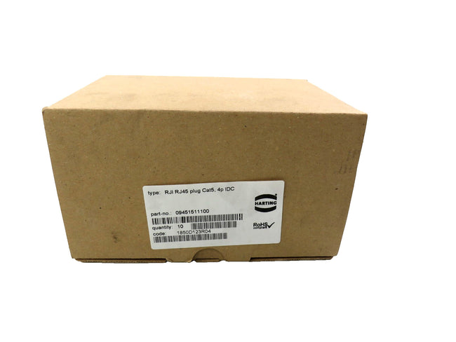 HARTING   9451511100 RJI RJ45 PLUG CAT5 4P IDC  Lot of 10 New