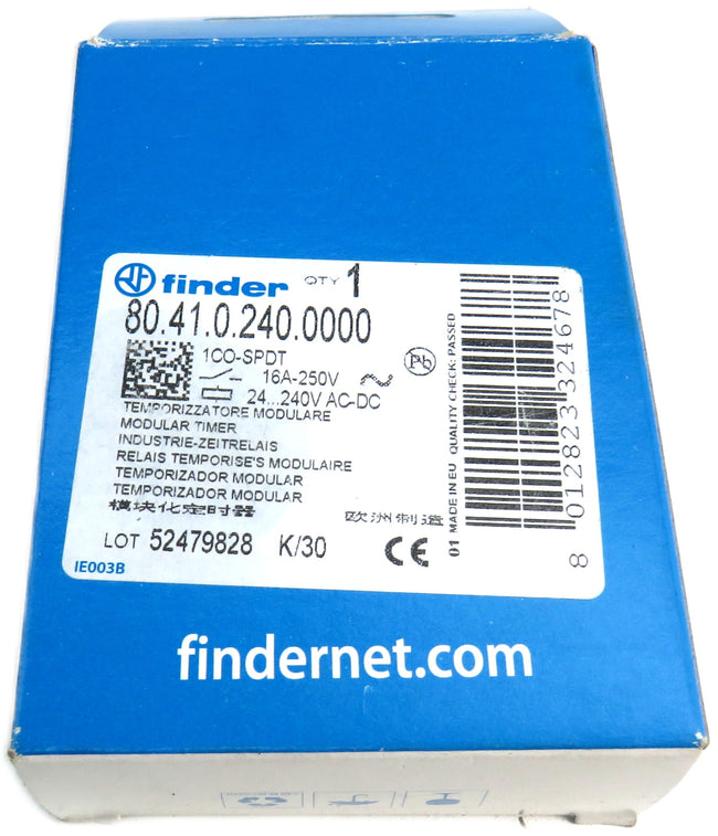 Finder  80.41.0.240.0000 MODULAR TIMER 24-240V,16A    New