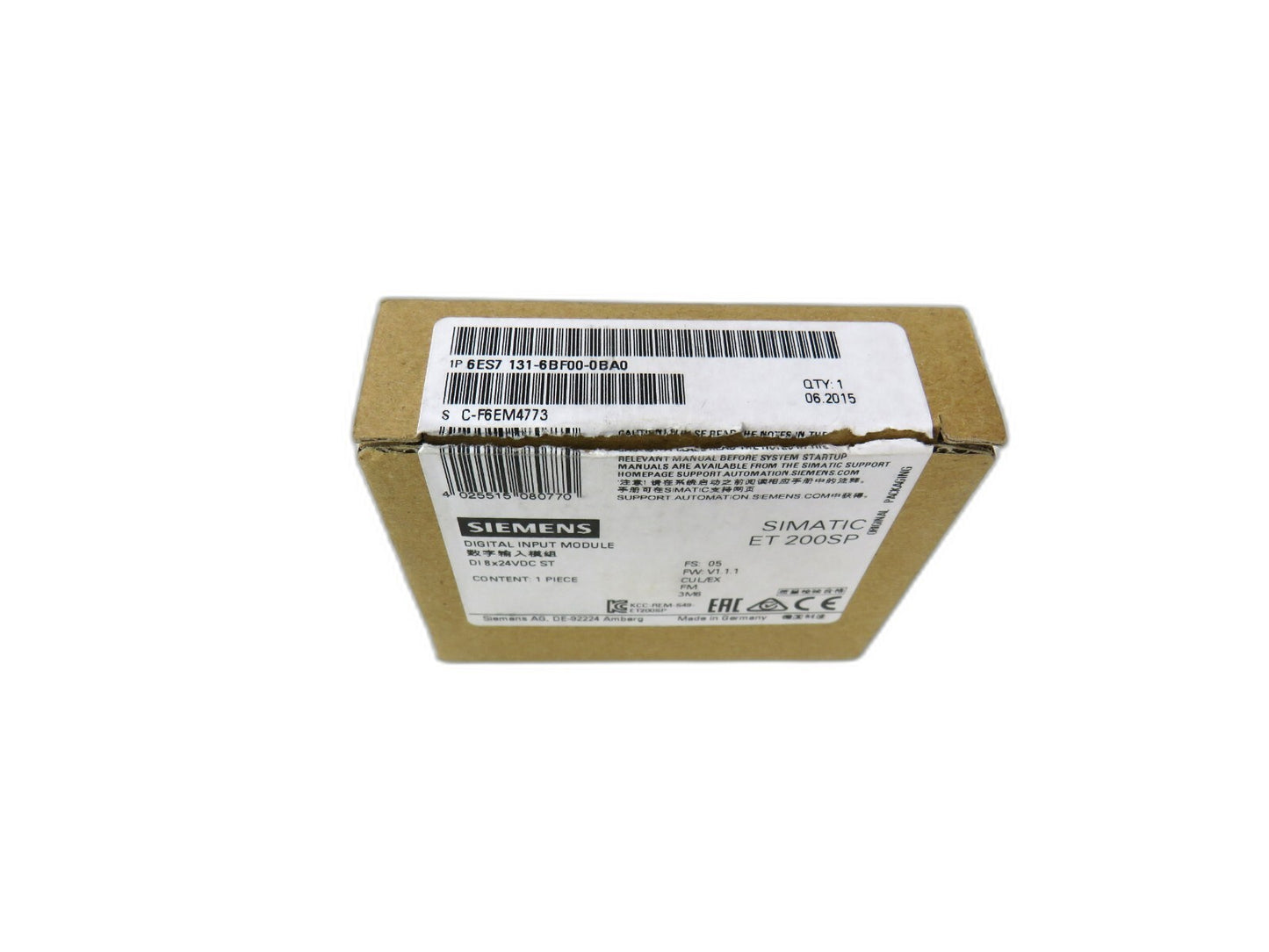 SIEMENS 6ES7 131-6BF00-0BA0 6ES7131-6BF00-0BA0    New