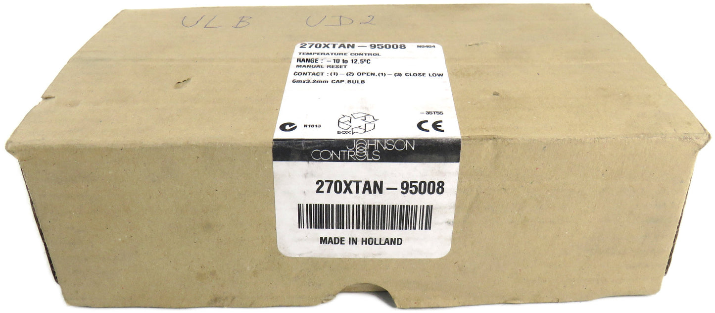 JOHNSON CONTROLS 270XTAN-95008  Frost protection thermostat mechanical ,     New