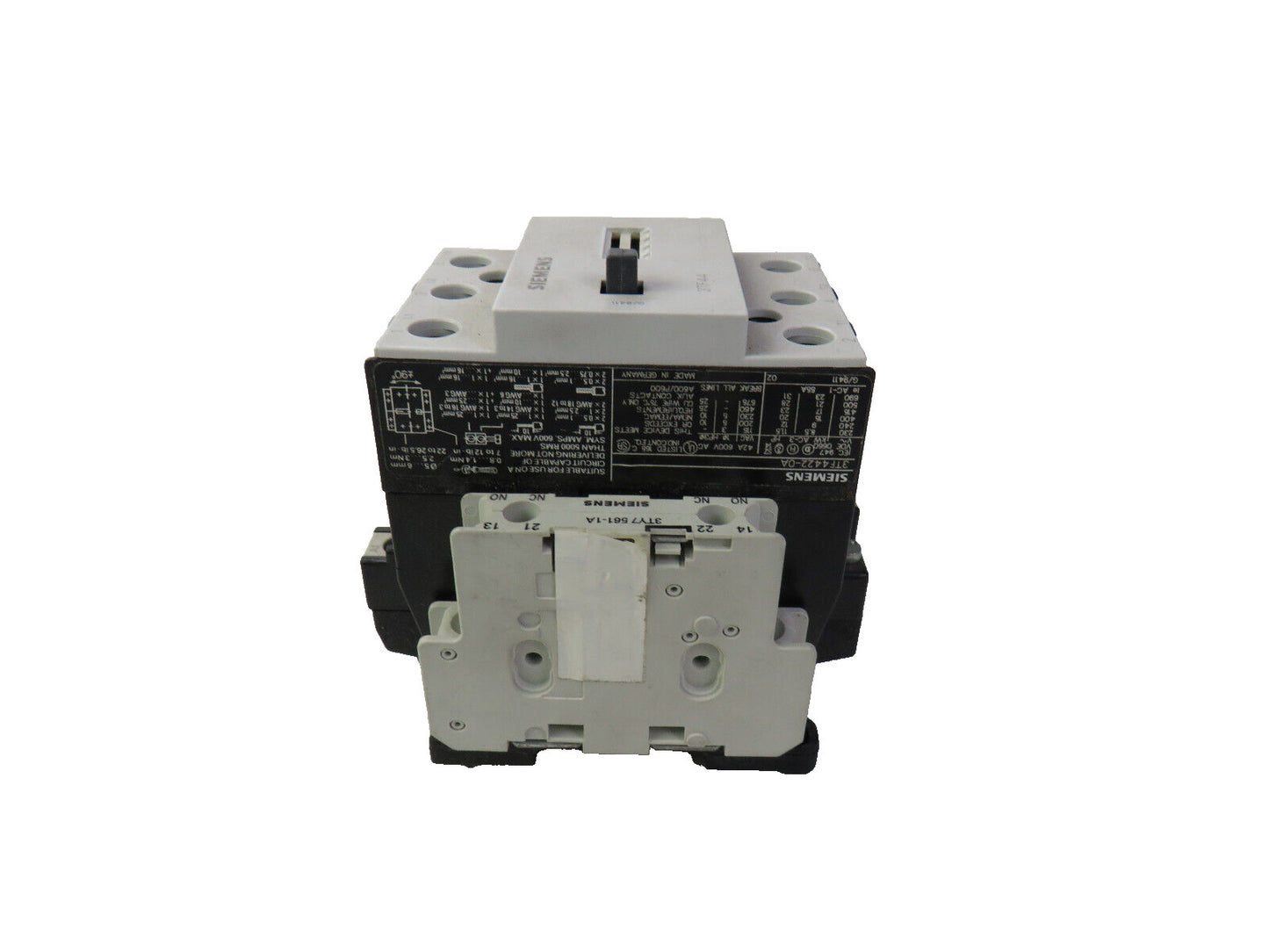 SIEMENS 3TF4422-0A  3TF44 3TY 561-1A 561-1B CIRCUIT BREAKER