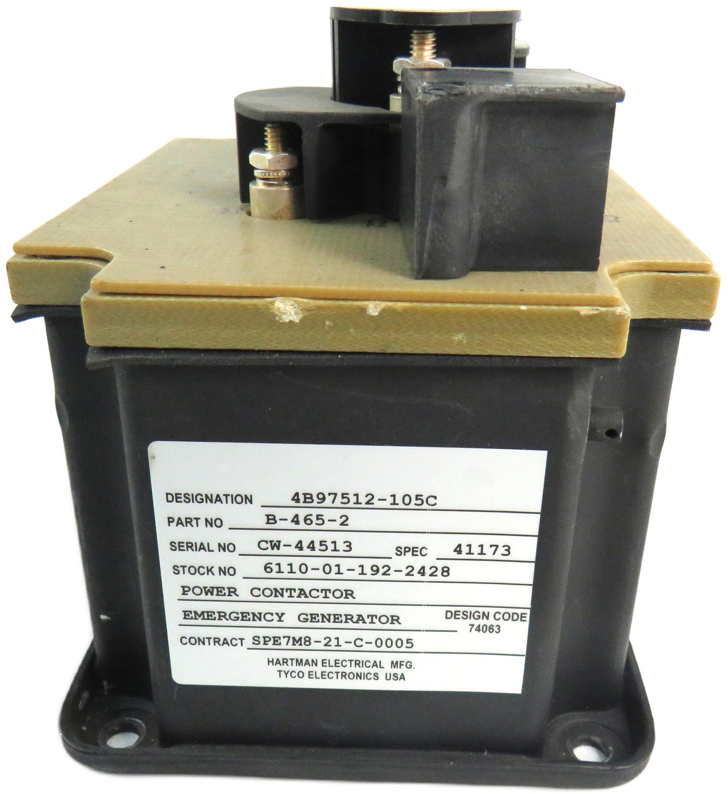 Hartman  B-465-2  B4652 POWER CONTACTOR SPE7M8-21-C-0005