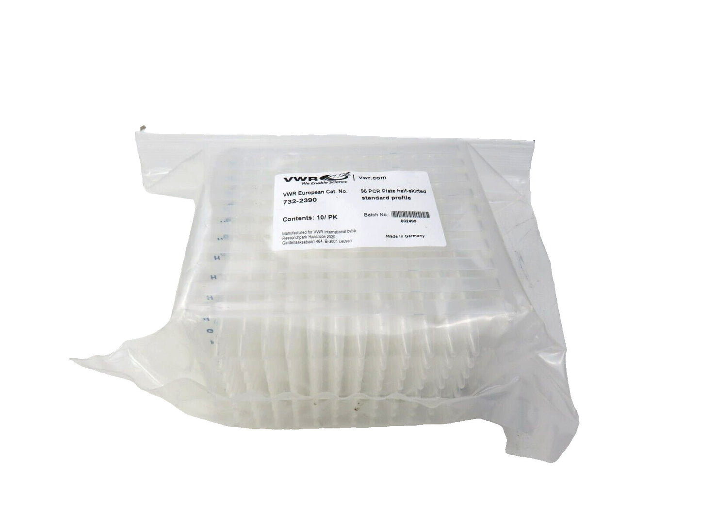 VWR 732-2390 96 PCR PLATE HALF SKIRTED STANDARD PROFILE    New