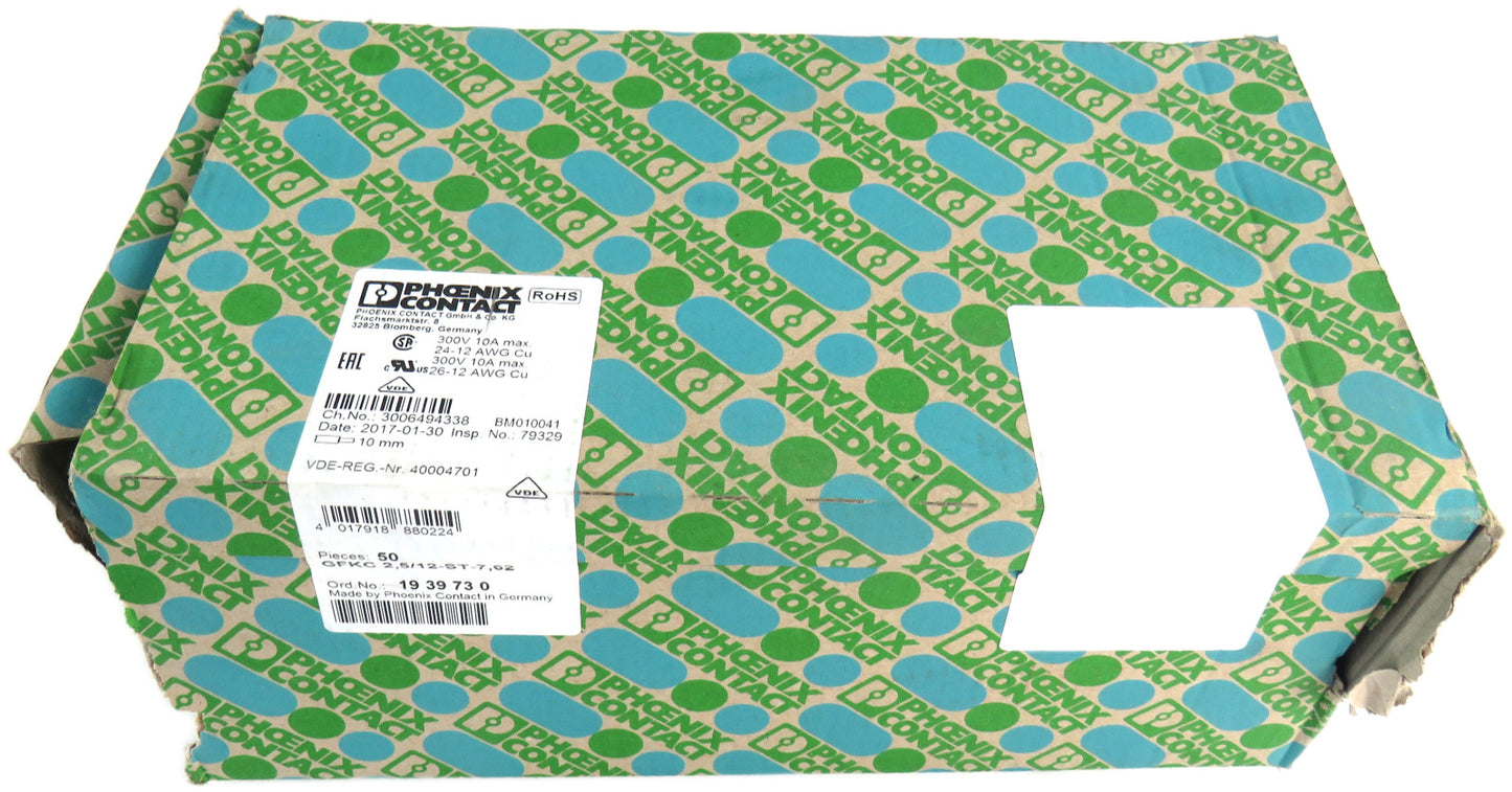 PHOENIX CONTACT  1939730 GFKC 2,5/12-ST-7,62  GFKC 2,5-7,62  Lot of 50 New