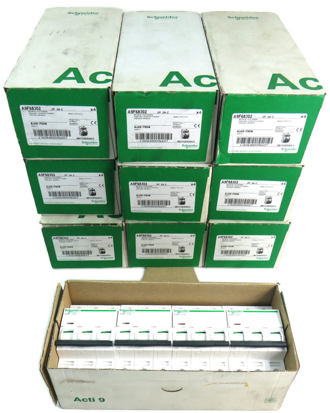 SCHNEIDER ELECTRIC  IT60N 3P 2A C 6KA T60N A9F68302  Lot of 40 New