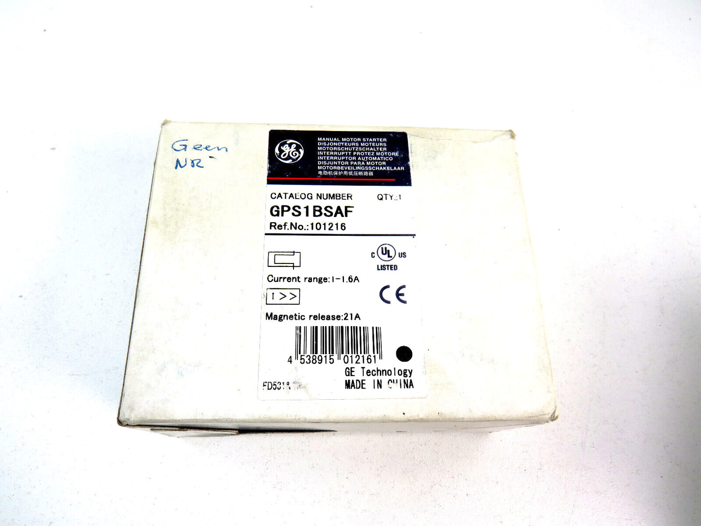 GE GPS1BSAF 101216 GENERAL ELECTRIC    New