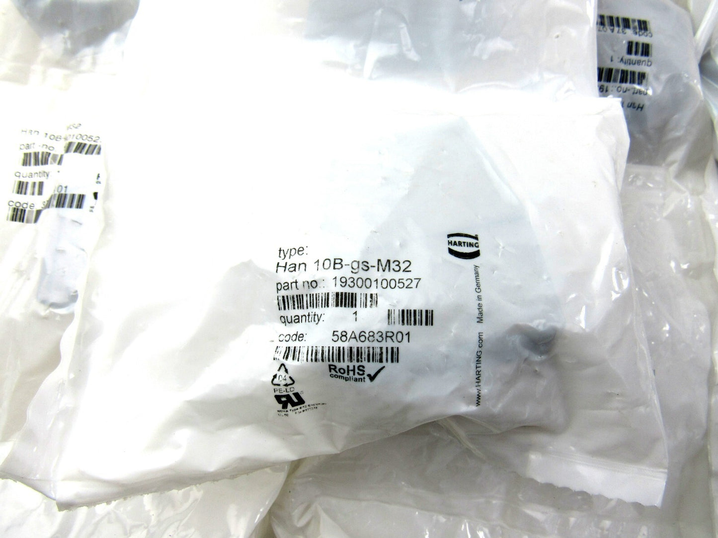 HARTING 19300100527 10B-gs-M32  Lot of 38 New