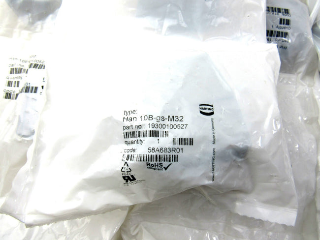HARTING 19300100527 10B-gs-M32  Lot of 38 New