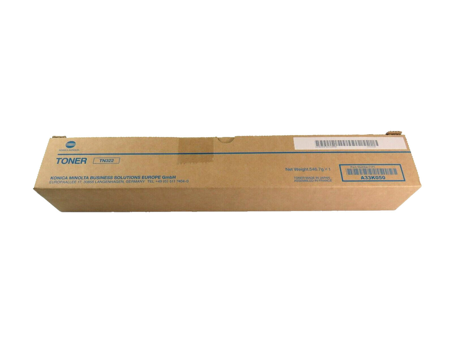 KONICA MINOLTA  TN322 A33K050 BIZHUB BLACK     New