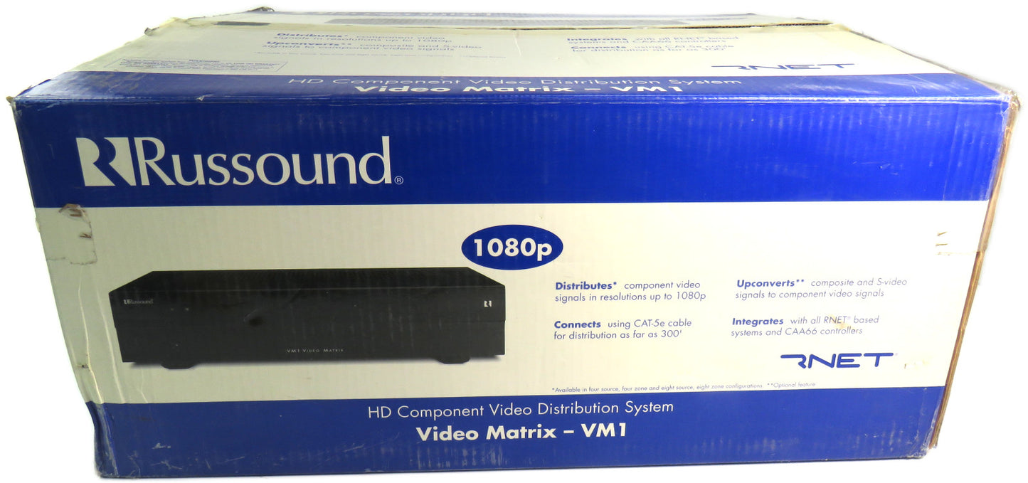 RUSSOUND  VM1 4 VIDEO MATRIX + 4 PIECES VMR1    New