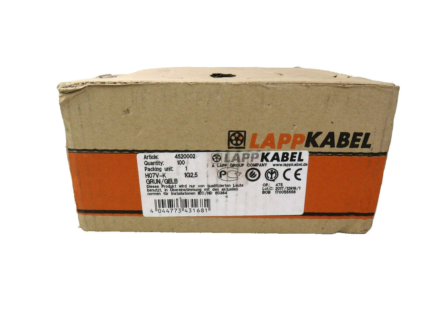LAPP KABEL  LAPP  lappkabel 4520002    New