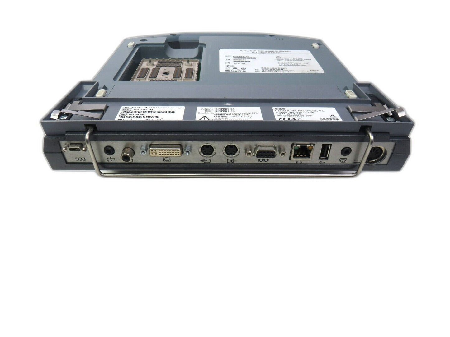SONOSITE P08189-75 M-TURBO ULRASOUND SYSTEM P10401-02 DOCK
