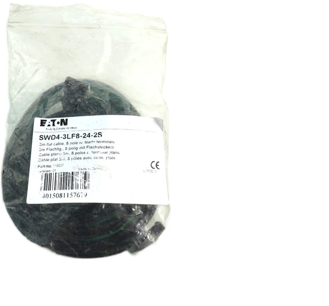 EATON  SWD4-3LF8-24-2S - 3m FLAT CABLE, 8 POLE w BLADE TERMINALS    New