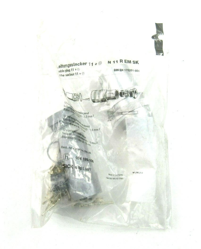 SICK N 11 R EM SK cable plug 11 + 6021191 New