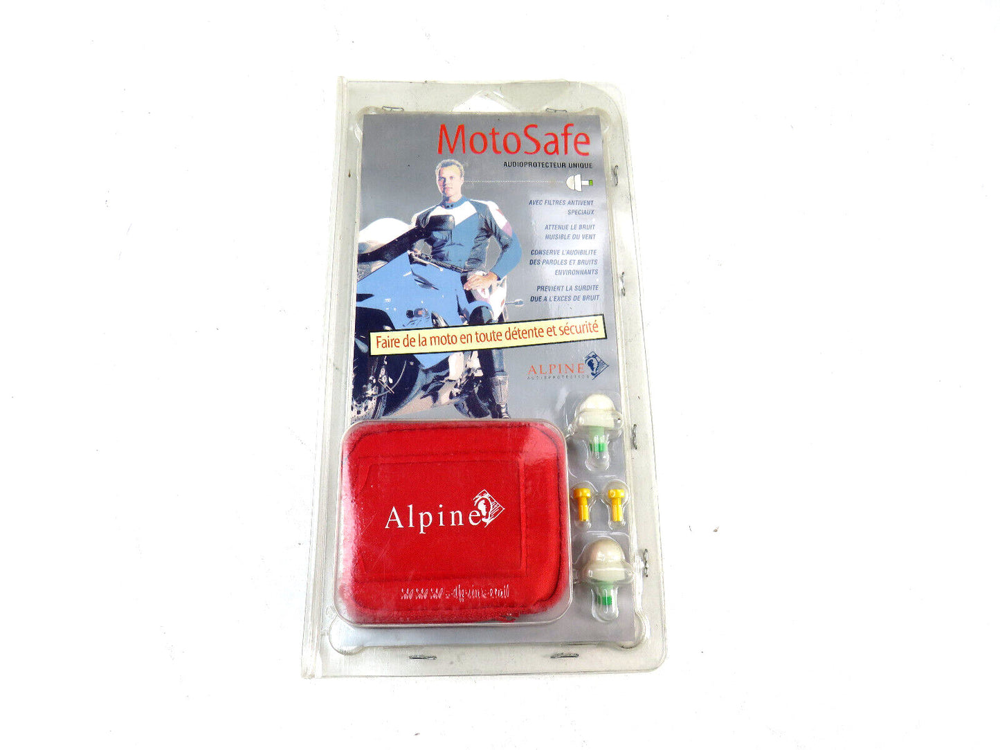 Alpine  MotoSafe Motorbike Motorcycle Tour Reusable Earplugs Ear Plugs    New