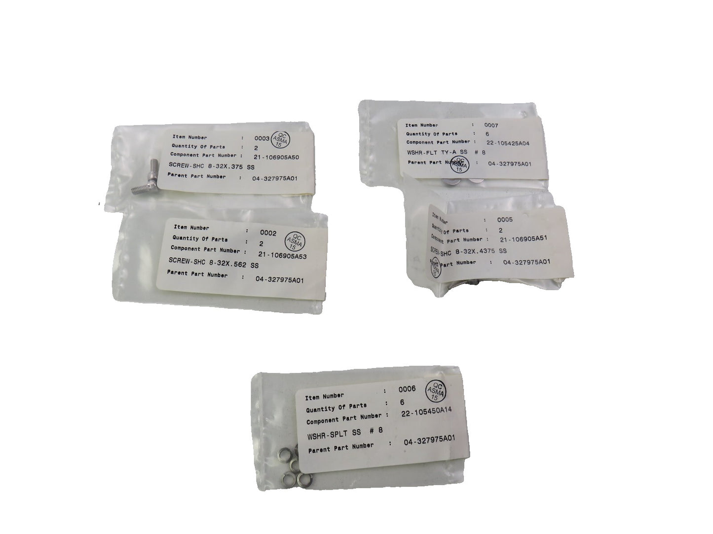 ASM  04-327975A01  KIT WIREWAY CONNECTORS,04-322213A09,75-119492A27, 169611
