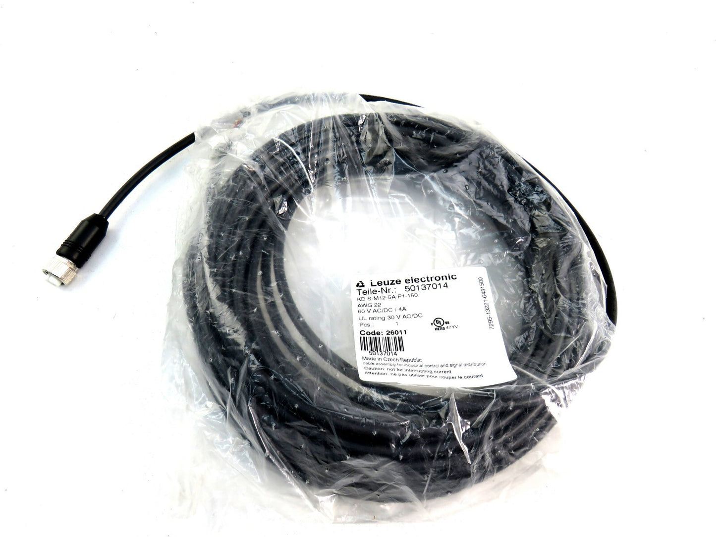 LEUZE ELECTRONIC KD S-M12-5A-P1-150  connecting cable     New