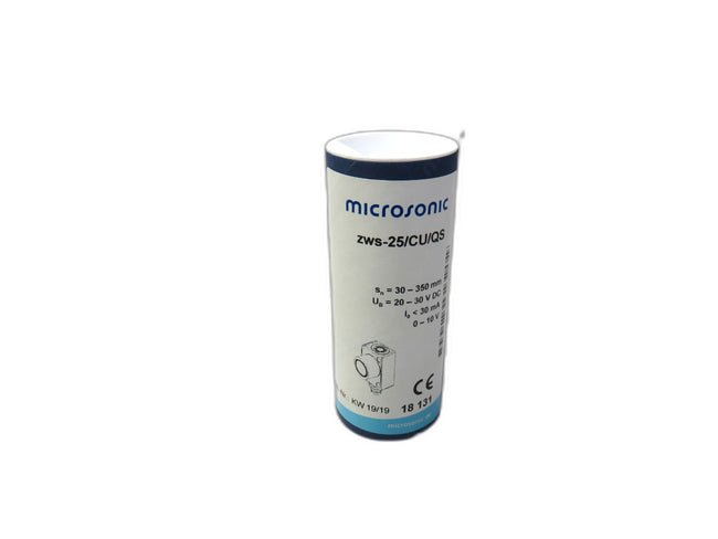 MICROSONIC  zws-25/CU/QS  SENSOR 30 - 350 mm range miniature Ultrasonic Distance