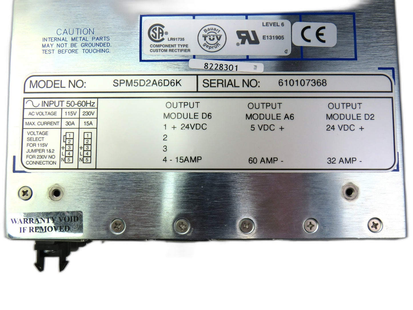 POWER-ONE SPM5D2A6D6K SWITCHING POWER SUPPLY   New