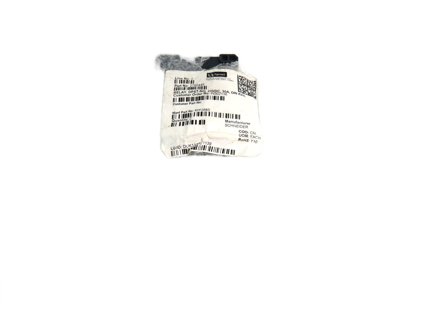 SCHNEIDER ELECTRIC  RPF2ABD 2780445     New