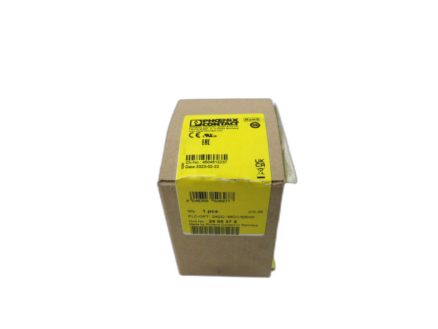 Phoenix Contact  2900378 PLC-OPT-24DC/48DC/500/W   New
