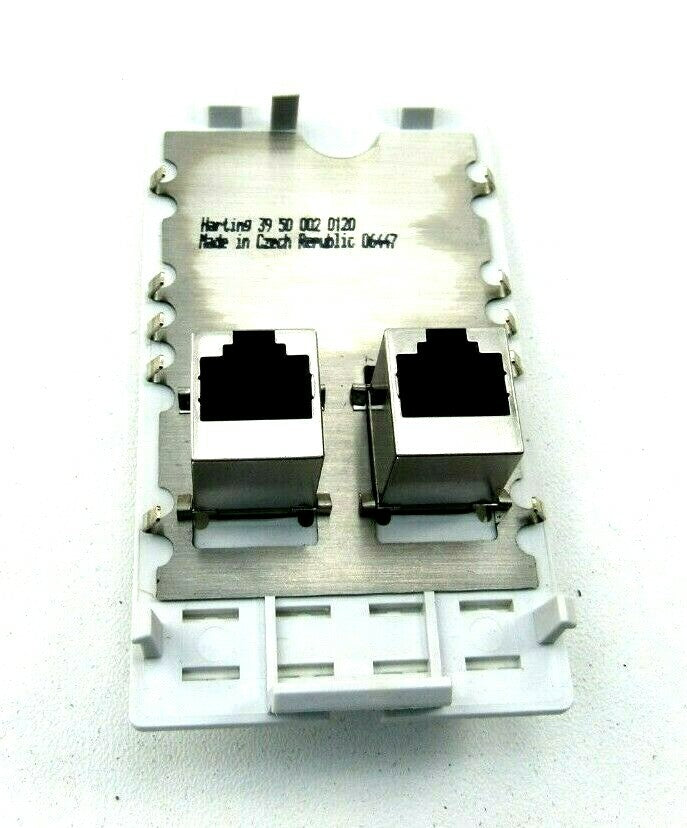 Harting 39500020120 39 50 002 0120  Data module 2x RJ45 Han port New