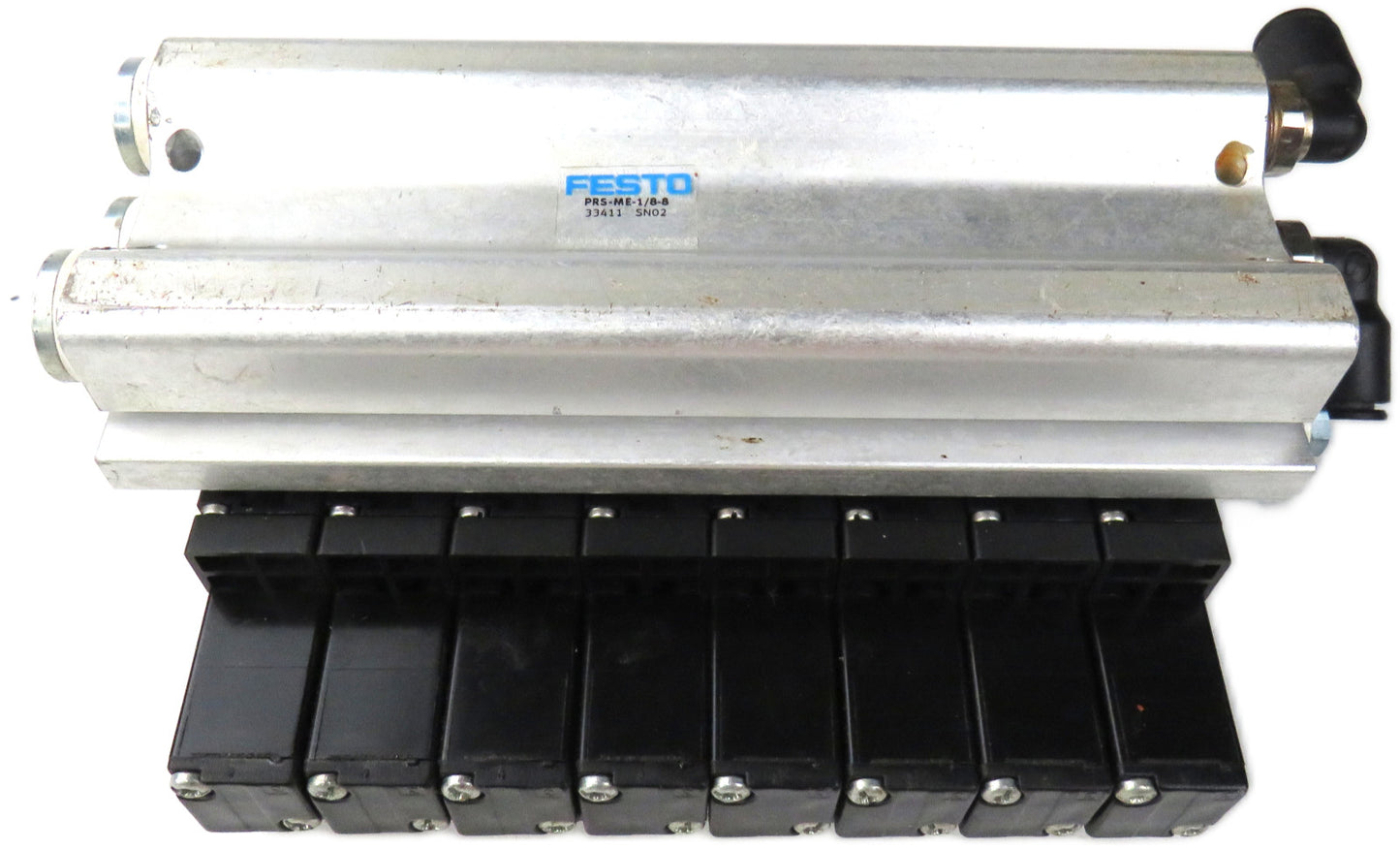 FESTO  prs-me-1/8-8 33411 + 8 PIECES OF MEH-5/2-1/8-P-B