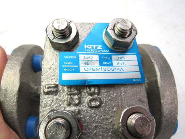 Kitz 150UNAM 3/4" CF8M 316 INT SCS14A  A/28312    New