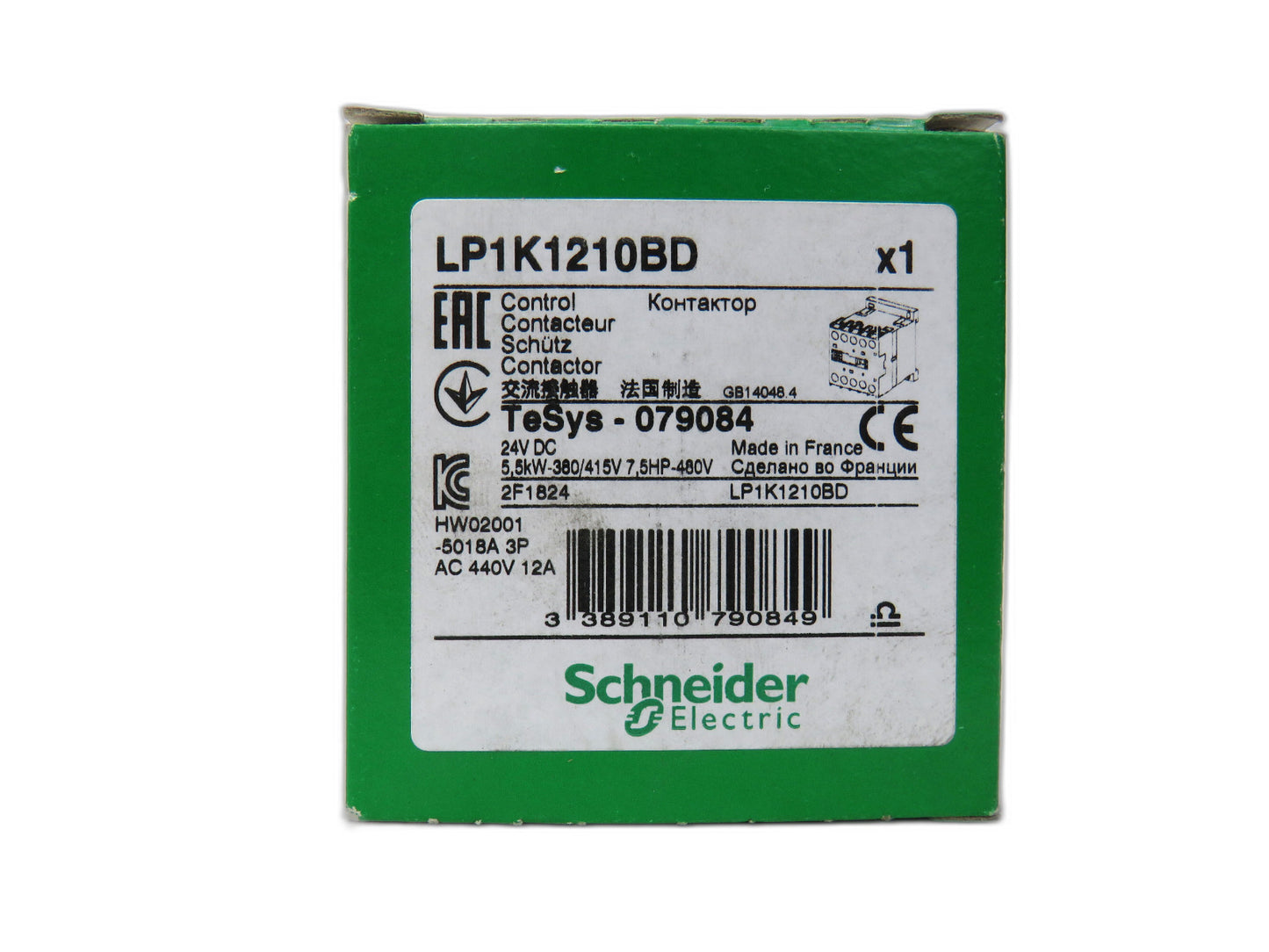 Schneider Electric LP1K1210BD3 CONTACTOR  New