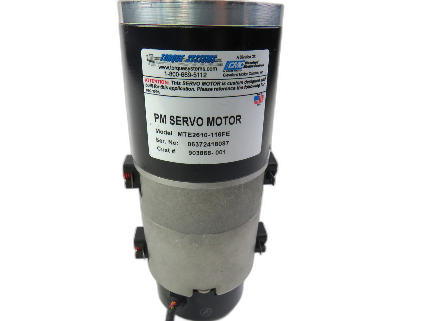 TORQUE SYSTEMS MTE2610-116FE AC SERVO MOTOR