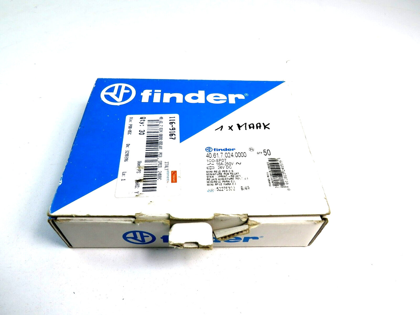 FINDER TYPE 95 95 3 Relay Socket 10A   Lot of 7 New