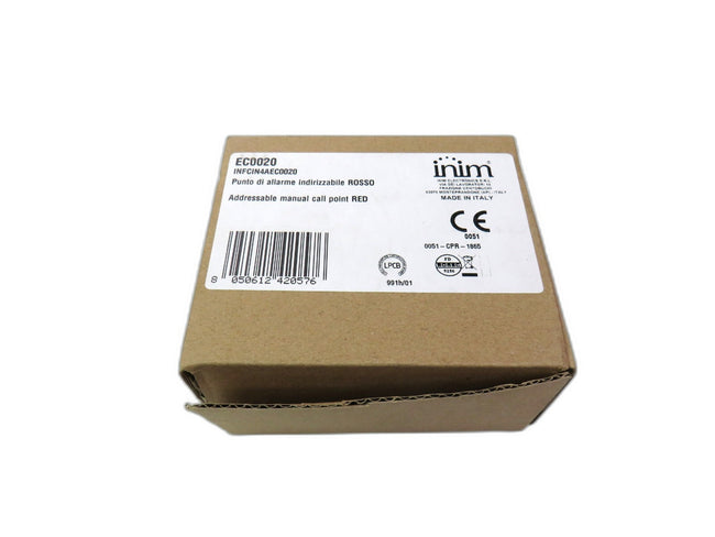 INIM  EC0020 PULSANTE MANUALE ALLARME ANALOGICO INDIRIZZATO ANTINCENDIO    New