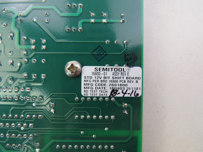 SEMITOOL 16800-01 REV B  New